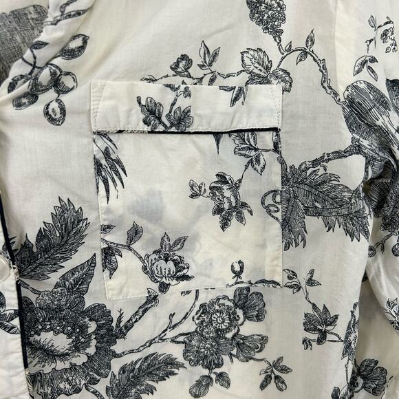 💗Sold 💗not for sale💗Mas d'Ouvan Paris Women Floral Cotton Long Sleeve Pajama Top - Picture 2 of 6